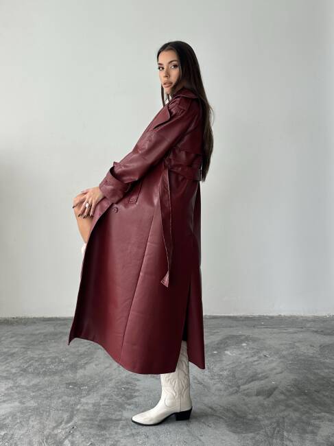 MASSİMO Deri Kaban 5253 - Bordo - 2