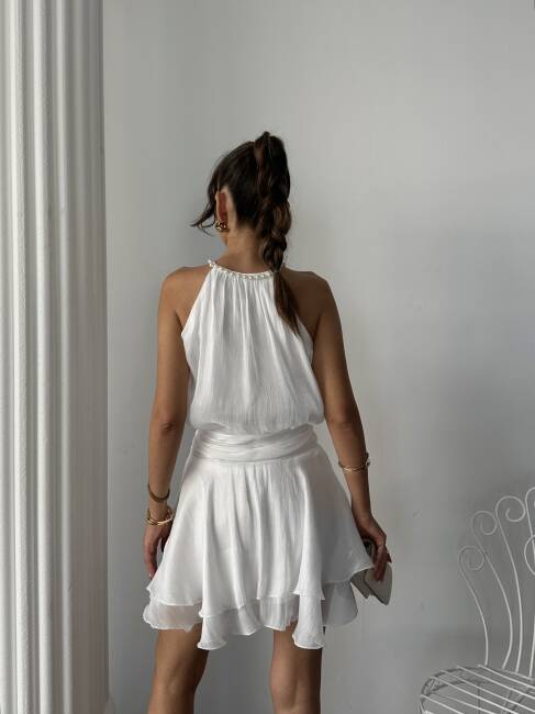 MAYA Mini Elbise 3066 - Beyaz - 2