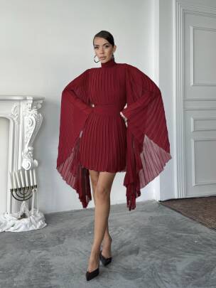 PARSLEY Elbise 1230 - Bordo 