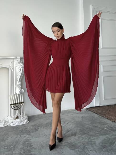 PARSLEY Elbise 1230 - Bordo - 2