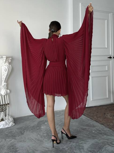 PARSLEY Elbise 1230 - Bordo - 5