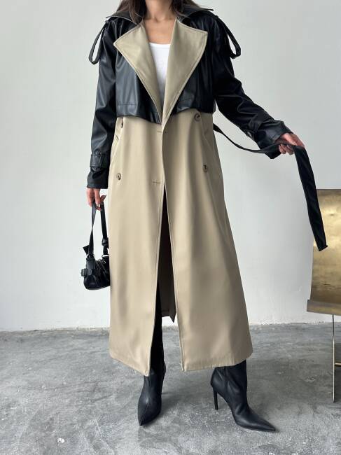 PENRY Trençkot 5276 - Taş - 5