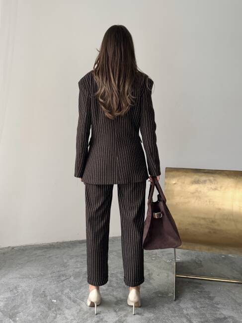 PİNE Ceket Pantolon Takım 2270 - Acı Kahve - 5