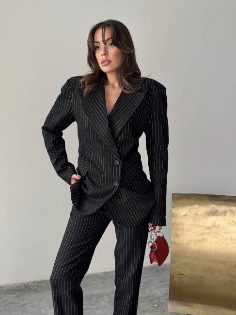 PİNE Ceket Pantolon Takım 2270 - Siyah - 5