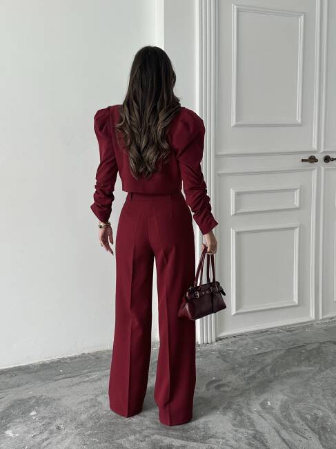 THEBOOM Ceket Pantolon Takım 2098 - Bordo - 6