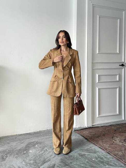 VANDER Ceket Pantolon Takım 2240 - Camel - 3