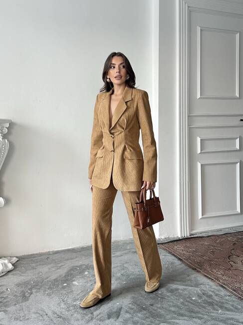 VANDER Ceket Pantolon Takım 2240 - Camel - 2