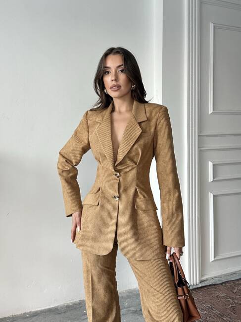 VANDER Ceket Pantolon Takım 2240 - Camel - 4