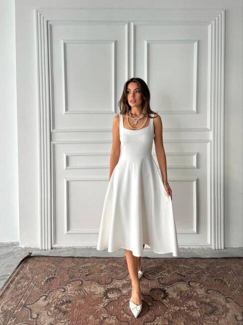 Viera Elbise Beyaz - 4