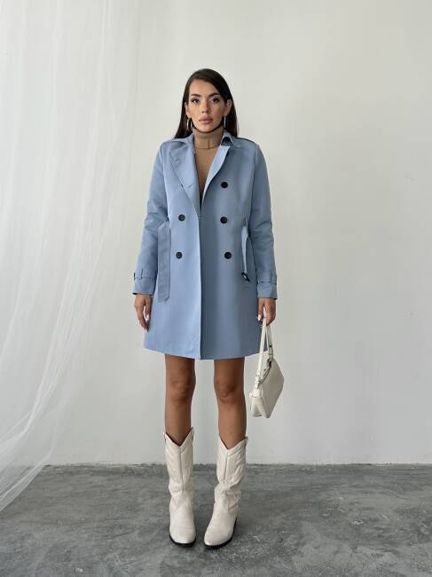 WİLLİAM Trençkot 2118 - Mavi - 1