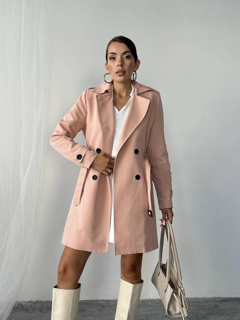 WİLLİAM Trençkot 2118 - Pudra - 2