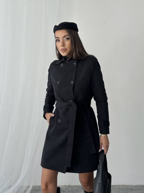 WİLLİAM Trençkot 2118 - Siyah - 4