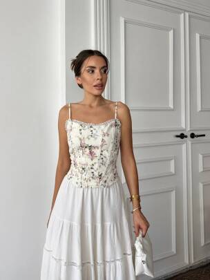 YENDAS Bluz Çiçekli 7209 - Sarı 